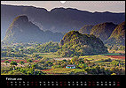 Calendar Cuba February: Vinales, province Pinar del Rio
