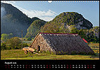 Calendar Cuba August: Vinales, province Pinar del Rio