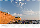 Calendar Denmark January: Cliffs near Reersø, Zealand
