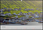 Calendar Faroe Islands July: Vagur, Suduroy