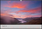 Calendar Faroe Islands August: Kollafjordur, Streymoy