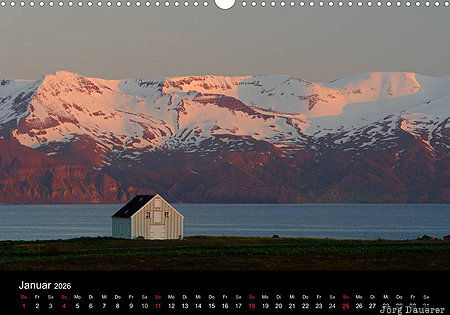 House, Húsavík, Norðurland Eystra, Iceland, calendar, January, Húsavik