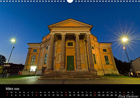 Trinity Church, Karlskrona, Blekinge län, South Sweden, calendar, March, Sweden