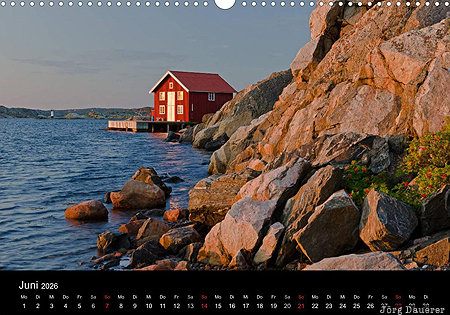 Bockholmen, Tjörn, Västra Götalands län, South Sweden, calendar, June, Sweden