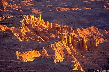 formation, rocks, morning light, Badlands National Park, South Dakota, United States, SD, USA, Vereinigte Staten