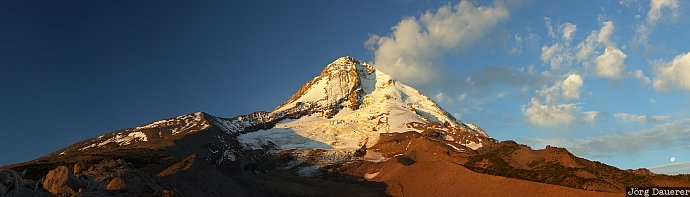 Mount Hood, Cascade Range, Cascades, Oregon, USA, United States, morning light, Vereinigte Staten